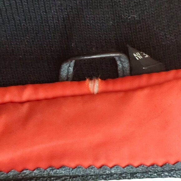 Vintage McDonalds Racing Team Large Leather Bomber Jacket Black Red Yellow - Picture 10 of 16